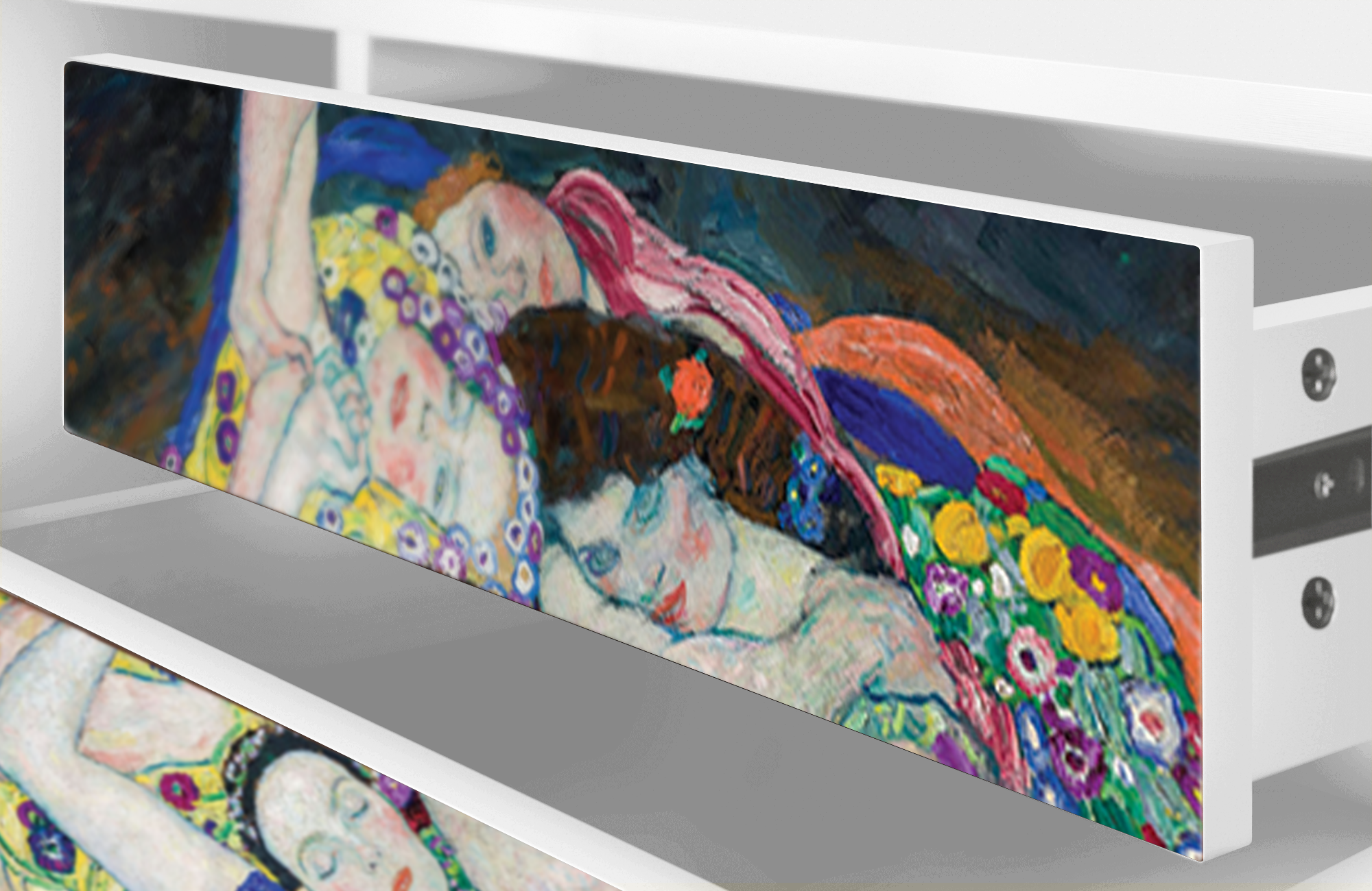 ТВ-Тумба - STORYZ - T4 The Maiden by Gustav Klimt, 170 x 59 x 48 см, Белый - фотография № 5