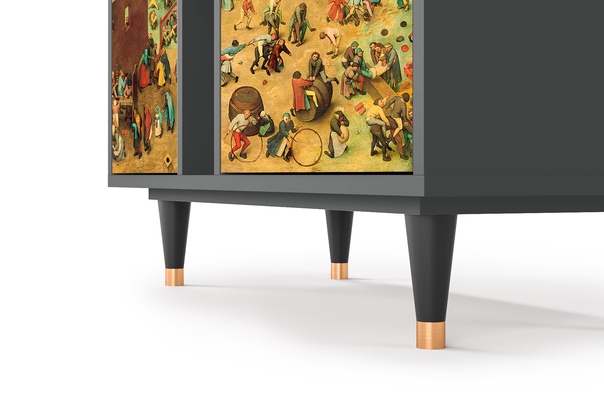Комод - STORYZ - BS5 Children's Games by Pieter Bruege, 94 x 96 x 41 см, Антрацит - фотография № 5