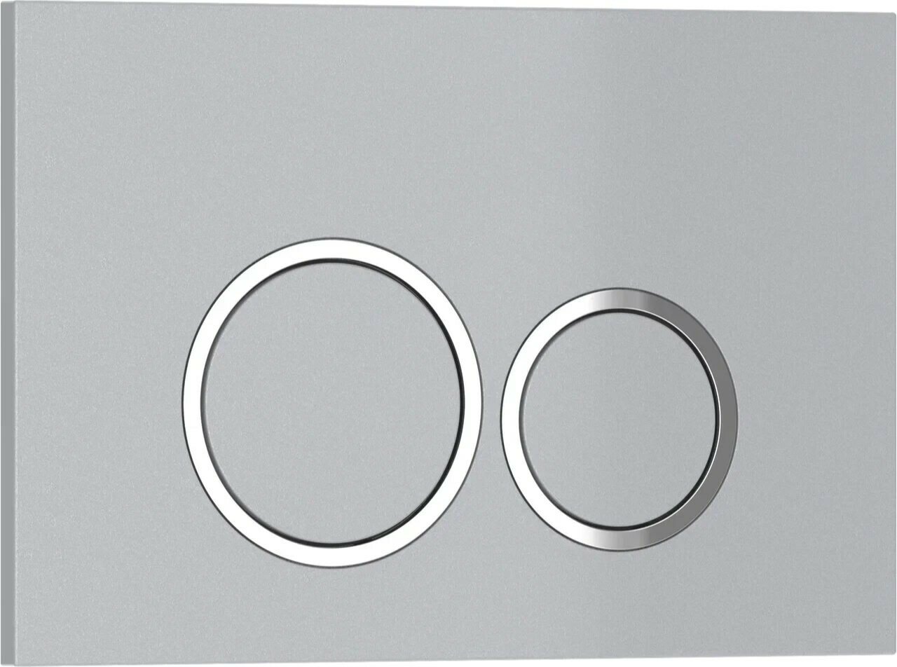 фото Кнопка смыва Iberica Blanca ESTI-O 246х165мм серый/хром матовый, пластик (IB.B082.004.000)