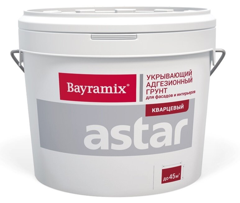 BAYRAMIX ASTAR кварцевый грунт для внутренних и наружных работ, белый (7кг)
