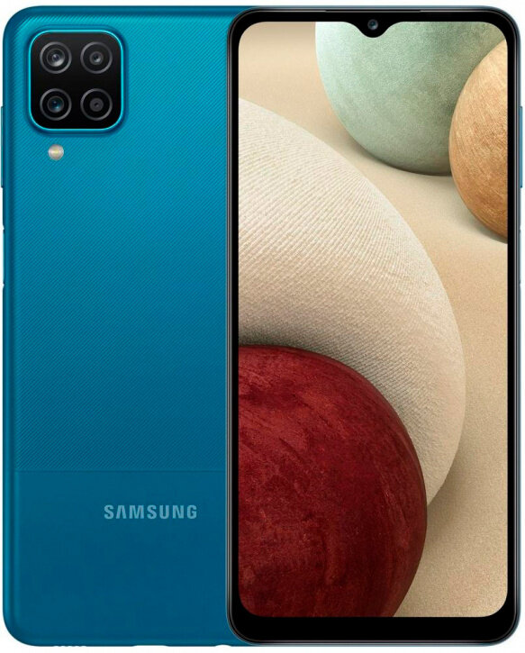 Смартфон Samsung Galaxy A12 SM-A127F 128Gb 4Gb синий 3G 4G 2Sim 6.5" LCD 720x1600 And10 48Mpix 802.1