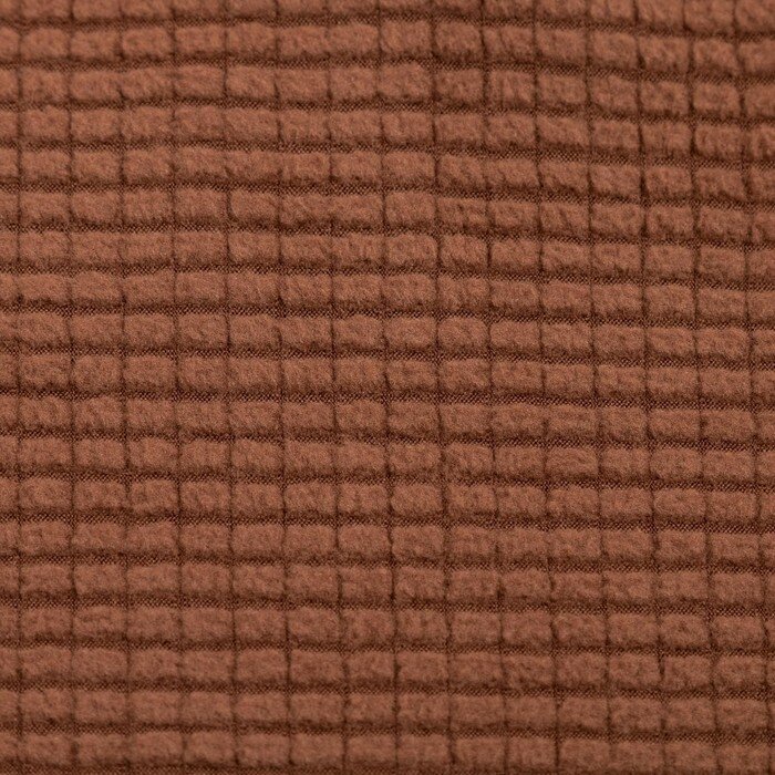 Чехол на стул Комфорт трикотаж жаккард, цвет коричневый, 100% полиэстер - фотография № 2