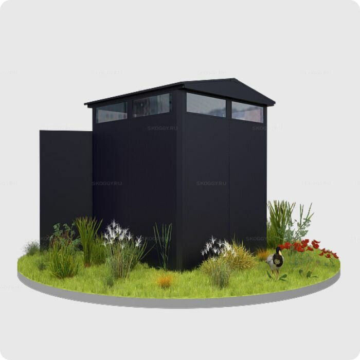 Контейнер хранения Люксовый SKOGGY Mini, с двухскатной крышей, двумя створками и металлическим полом - фотография № 5