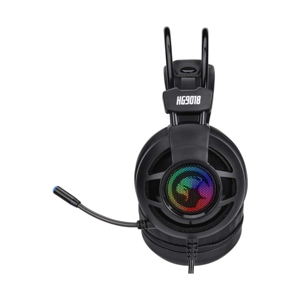 Наушники игровые MARVO HG9018 с микрофоном, проводные полноразмерные, 2.4 метра, чёрный — фото 2