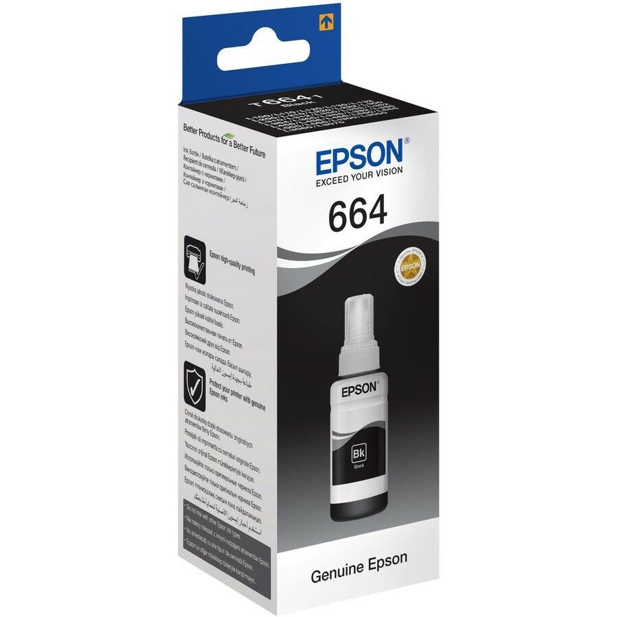 Epson C13T66414A Чернила для L100 black 70 мл cons ink