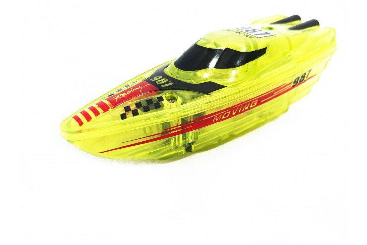 Happy Cow Мини катер на радиоуправлении Mini boat 987 (8 см) Happy Cow RC987-Yellow ()