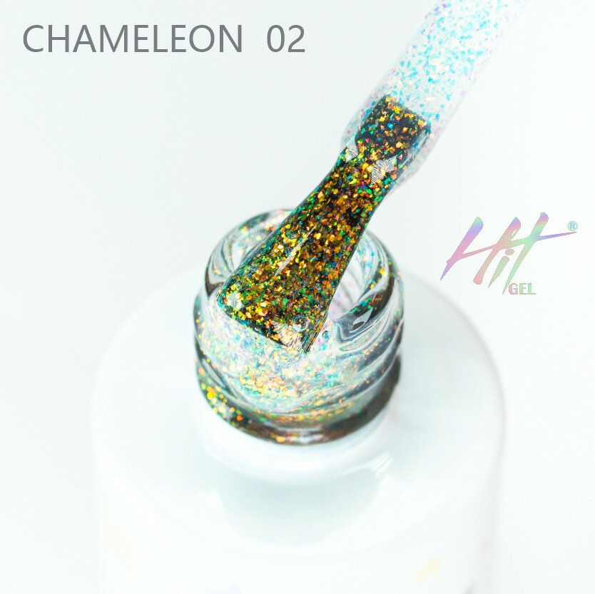 фото Топовое покрытие без липкого слоя для гель-лака No Wipe Chameleon top №2 HIT 9 мл