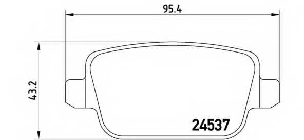 Колодки тормозные, комплект задний для VOLVO V70 III (BW) 2.5 T FlexiFuel BREMBO P44017