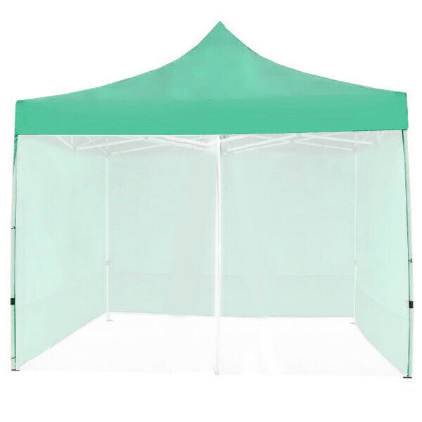 Тент-шатер «Дворец» раздвижной 3*3*2,5м, стенки+антимоскитная сетка, зеленый