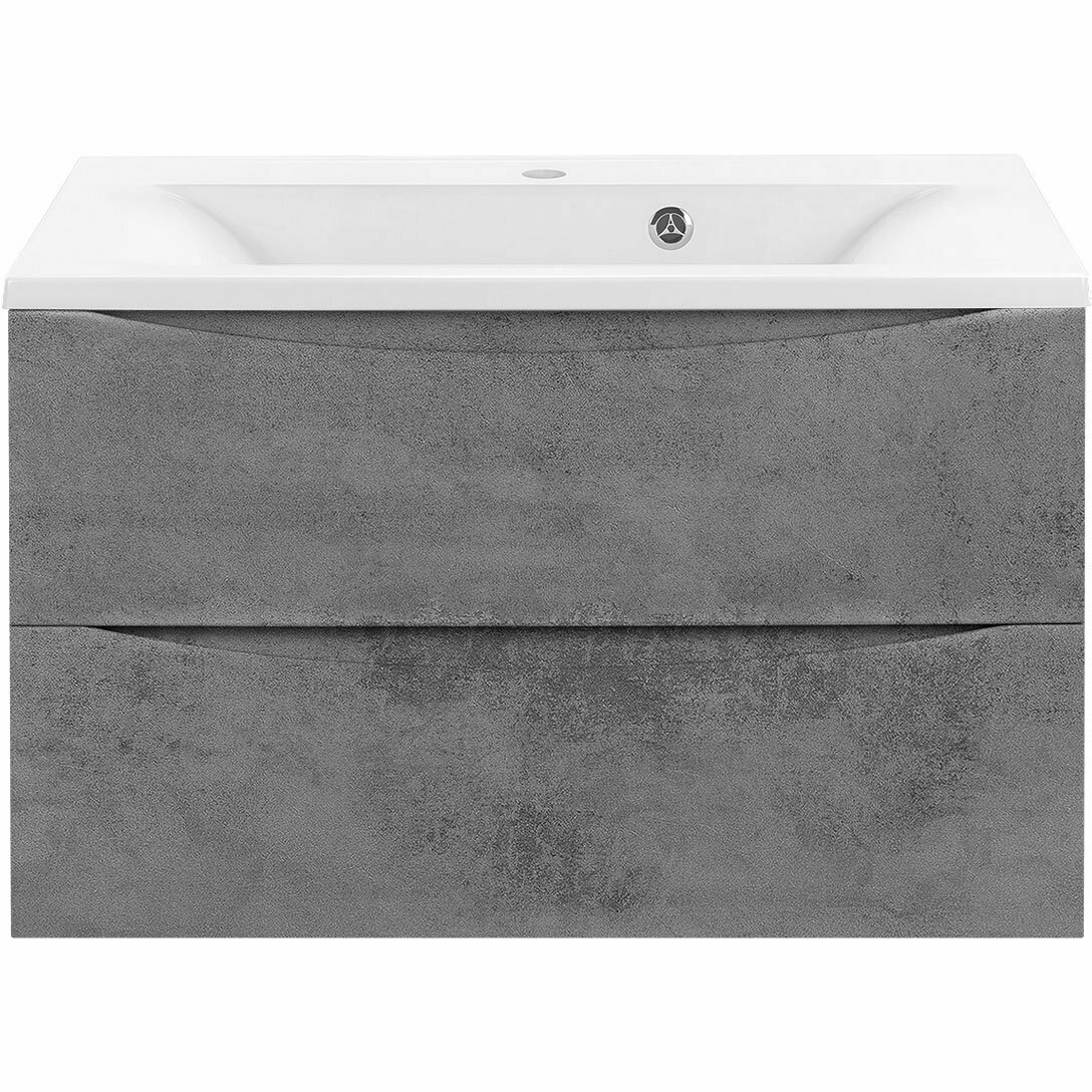 База под раковину Vincea Mia VMC-2MA750BT подвесная 2 выкатных ящика soft close Beton