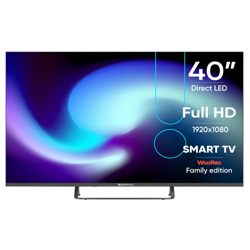 Телевизор Topdevice TDTV40BS04F_ML, FHD, смарт (Android), серый