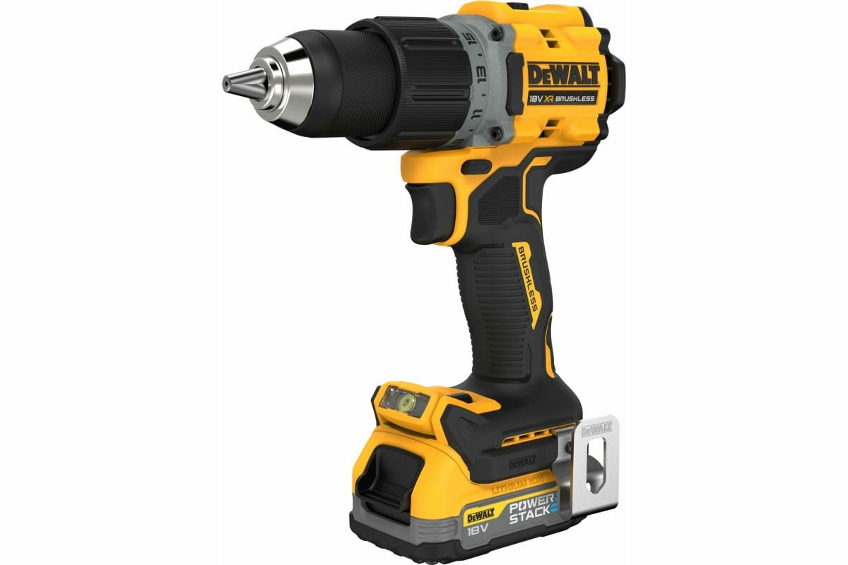 Бесщеточная дрель-шуруповерт DEWALT 2 скорости, 2 АКБ 18 В XR Li-Ion DCD800E2T-QW
