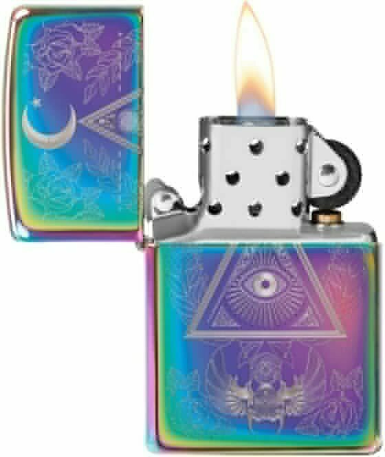 Зажигалка ZIPPO Classic с покрытием Multi Color, латунь/сталь, разноцветная, глянцевая, 38x13x57 мм - фотография № 3