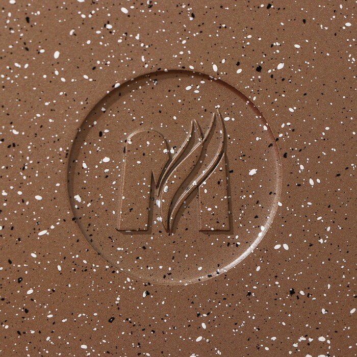 Мечта Сковорода-гриль «Гранит», 26×26 см, съёмная ручка, стеклянная крышка, антипригарное покрытие, цвет коричневый - фотография № 8