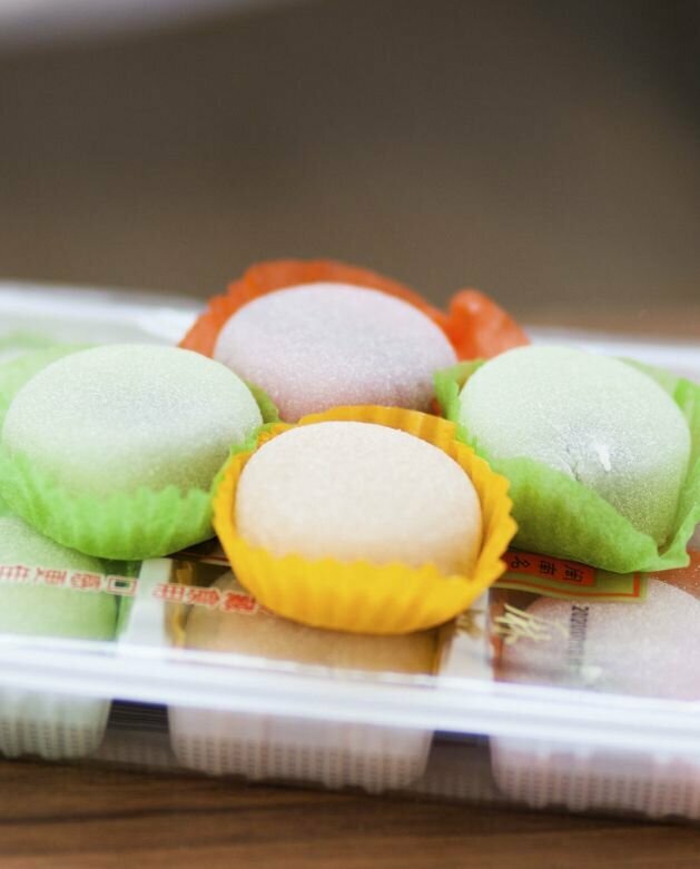 Моти (Mochi)/ Десерт рисовое пирожное со вкусом миск (сакура, корень таро, арахис, красная фасоль, кунжут) без сахара 180гр / японские сладости - фотография № 4