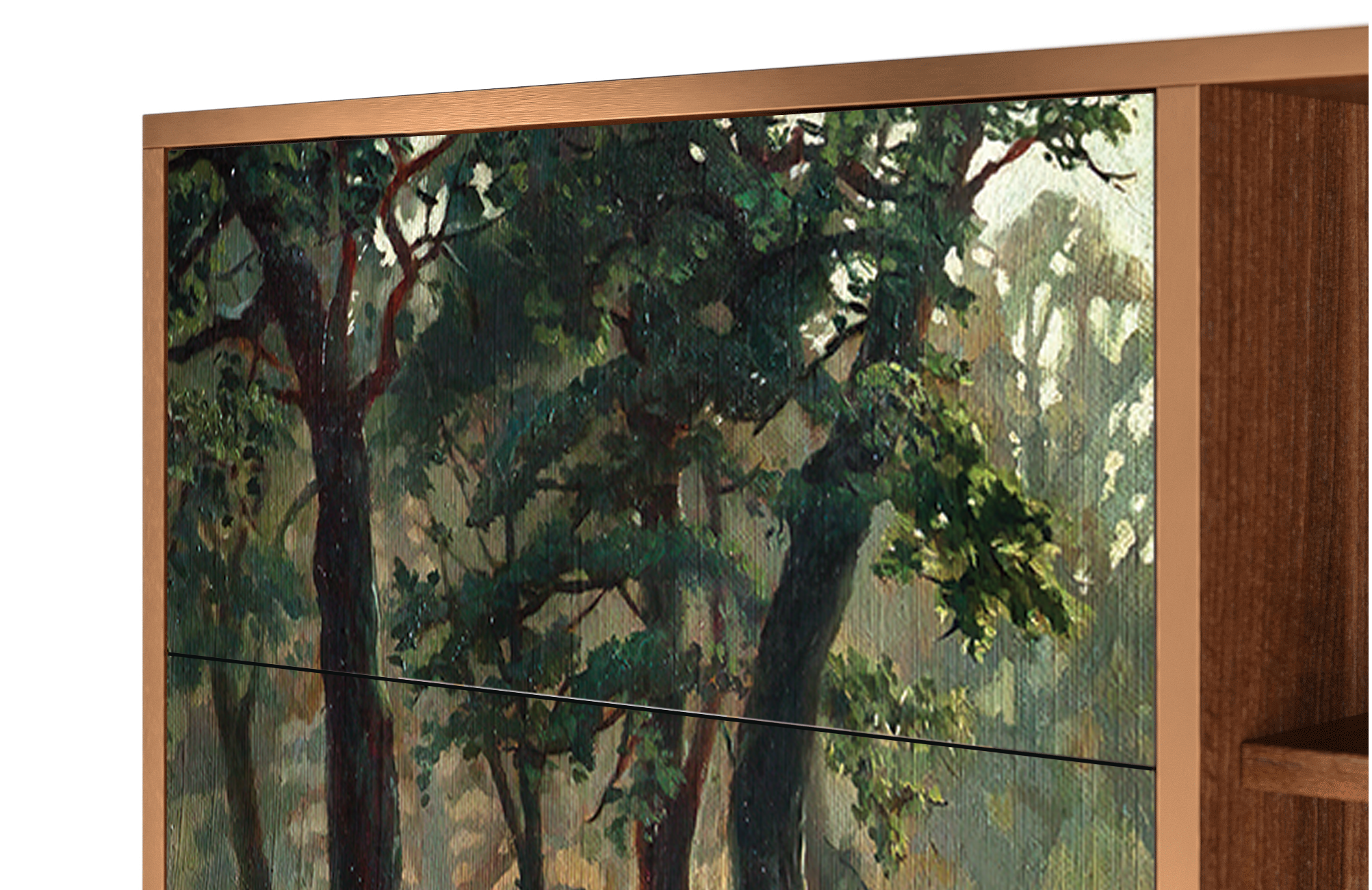 Комод - STORYZ - BS2 Rain in the Oak Forest by Ivan Shishkin, 125 x 97 x 48 см, Орех - фотография № 5