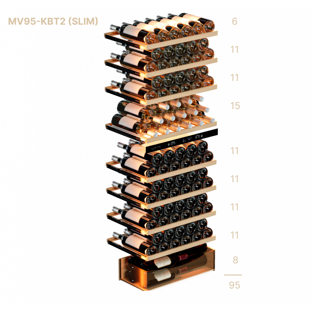 Винный шкаф Meyvel MV95-KBT2 (Slim) - фотография № 20