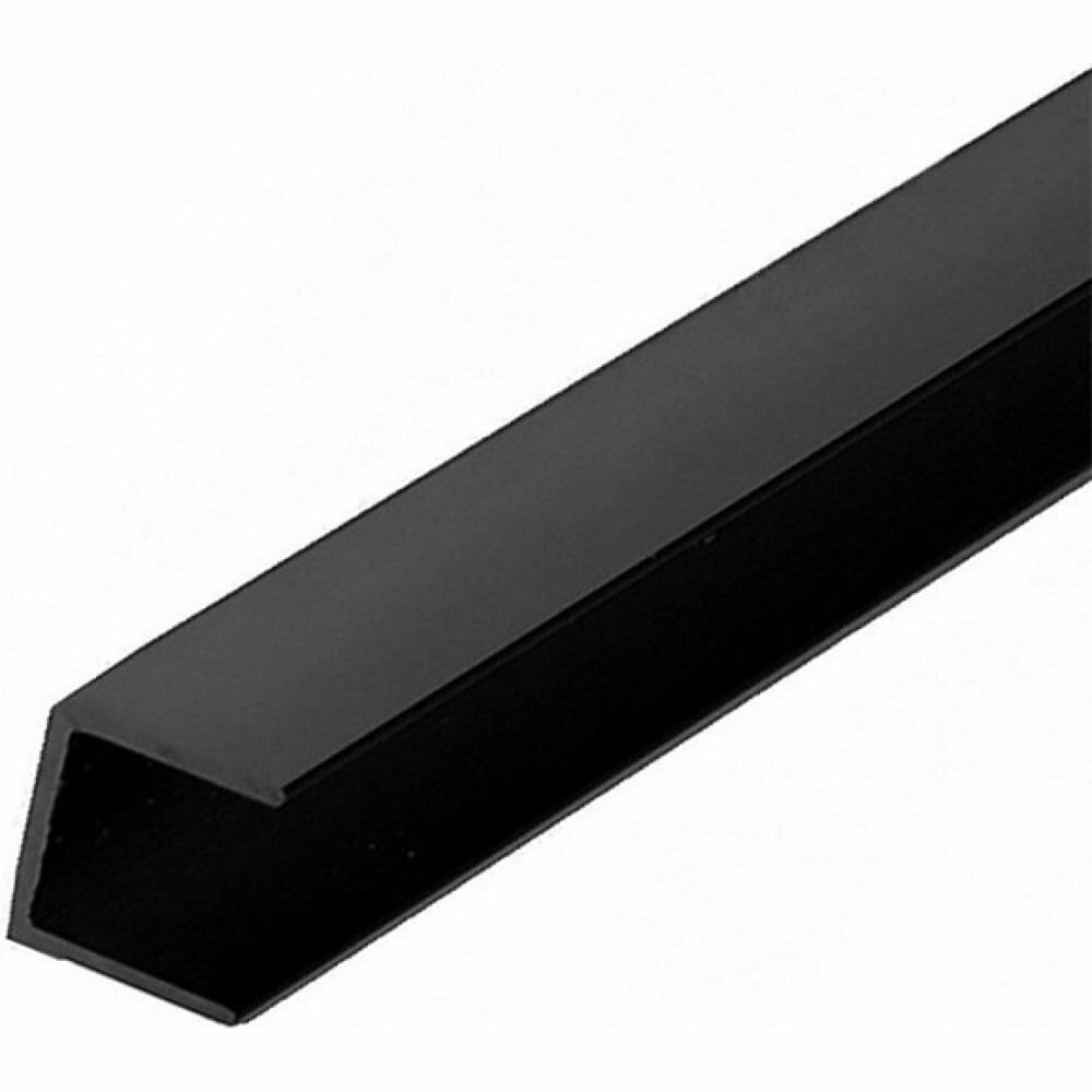 фото ООО декоплинт Планка МЩ торцевая 4мм, чёрная 2268