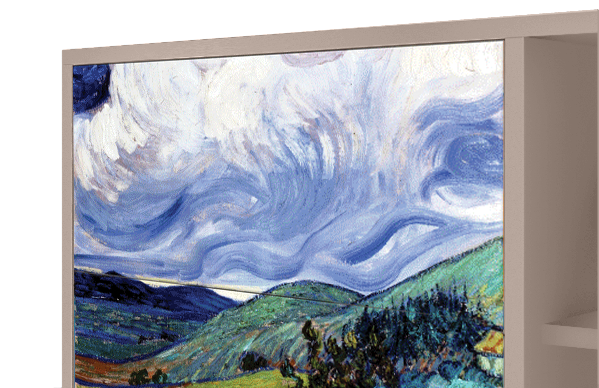 Комод - STORYZ - BS2 Landscape from Saint-Rémy by Vincent van Gogh, 125 x 97 x 48 см, Бежевый - фотография № 5