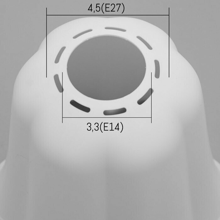 Плафон универсальный 'Цветок' Е14/Е27 снежно-белый 14х14х13см - фотография № 3