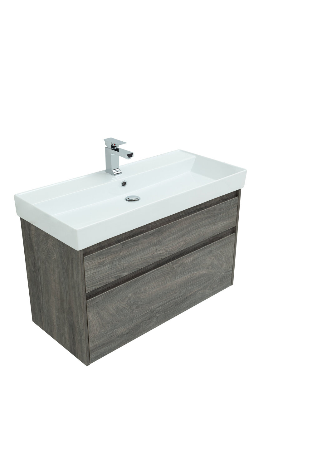Тумба под раковину Aquanet Nova Lite 100 см 249941 с 2 ящиками, венге - фото №3