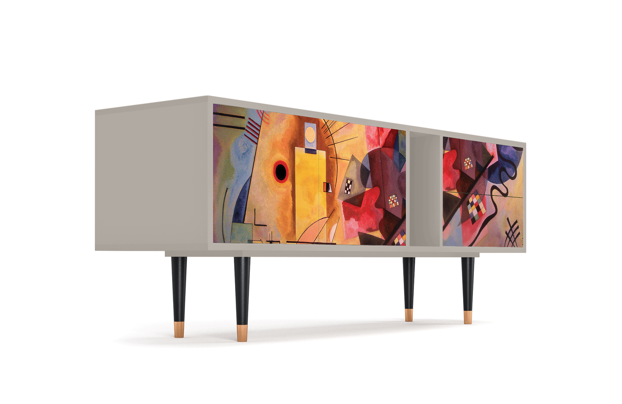 ТВ-Тумба - STORYZ - T1 Modern Art by Kandinsky , 170 x 69 x 48 см, Сатин - фотография № 4