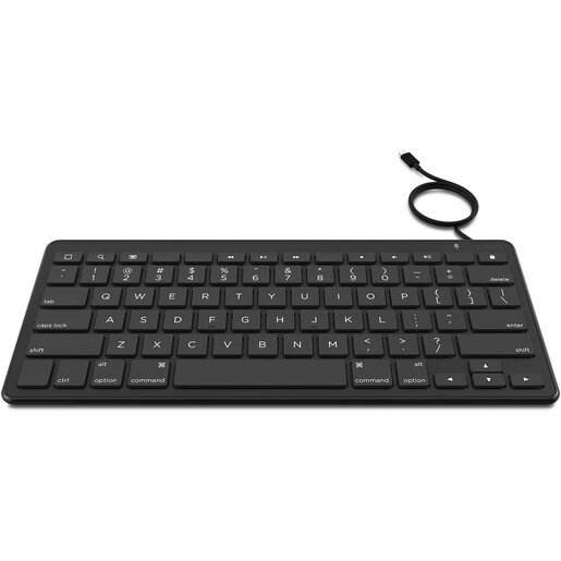 Zagg Универсальная клавиатура ZAGG Universal Wired Lightning Keyboard. Подключение через кабель Lightning (MFi-certified). Длина кабеля: 45 см. Цвет: черный. ZAGG Universal Wired Lightning Keyboard RU - Black