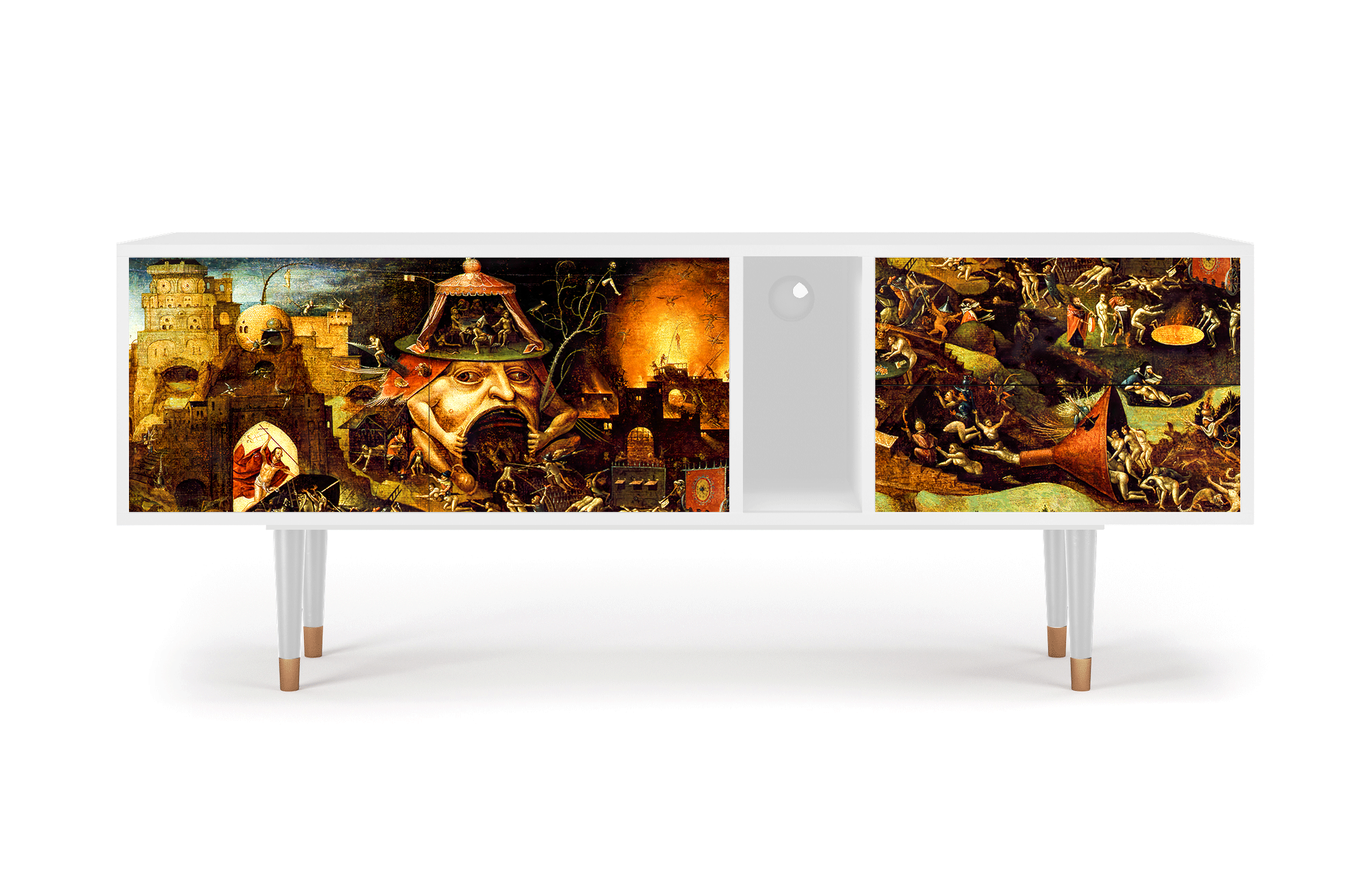 ТВ-Тумба - STORYZ - T1 Christ in Limbo by Hieronymus Bosch , 170 x 69 x 48 см, Белый - фотография № 2