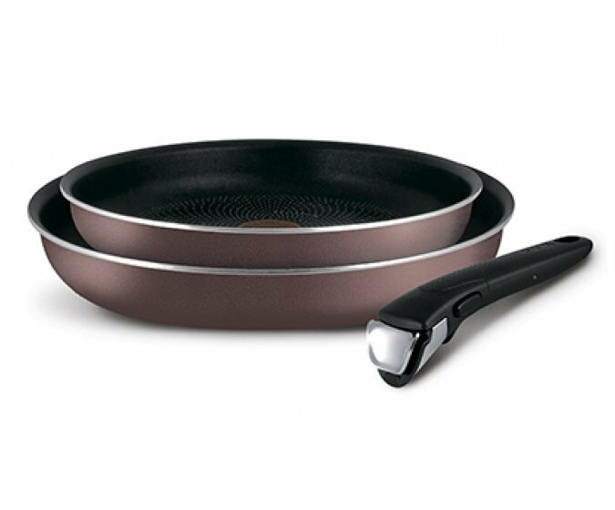 Набор посуды Tefal Ingenio RED 5, сковороды 22 и 26 см, съемная ручка 04175810