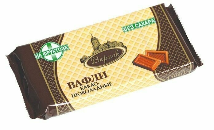 Вереск Вафли со вкусом какао-шоколада, на фруктозе, 105 гр, 6 шт - фотография № 2