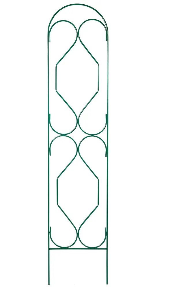 Шпалера садовая металлическая для растений (для сада) Ромб-2 разборная зелёная, труба d=10мм., рисунок проволока 4мм.