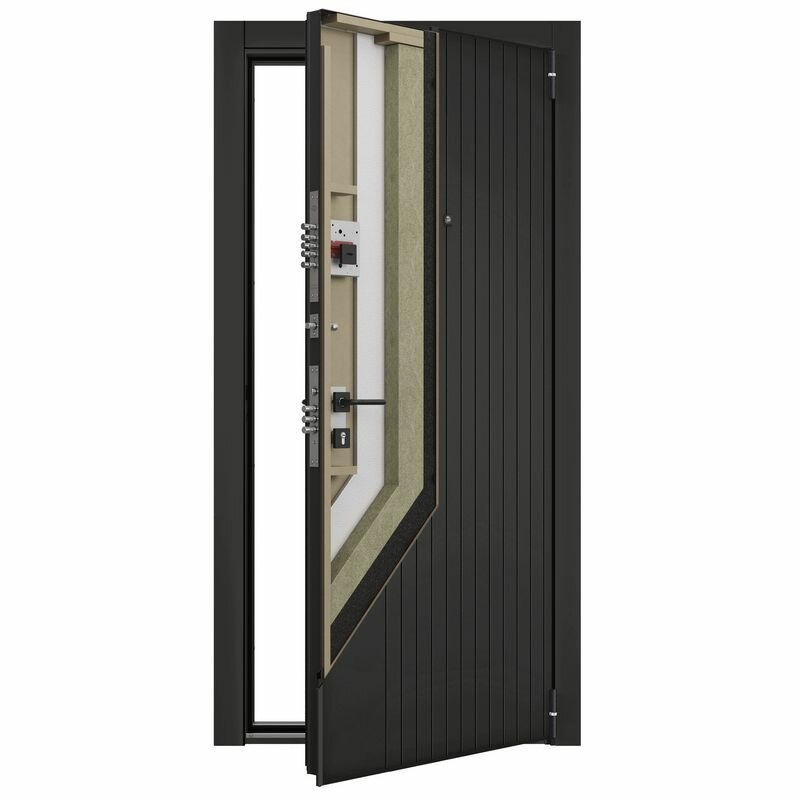 Дверь входная для квартиры Torex Comfort X 860х2050 правый, тепло-шумоизоляция, антикоррозийная защита, замки 4-ого класса, черный/белый - фотография № 5
