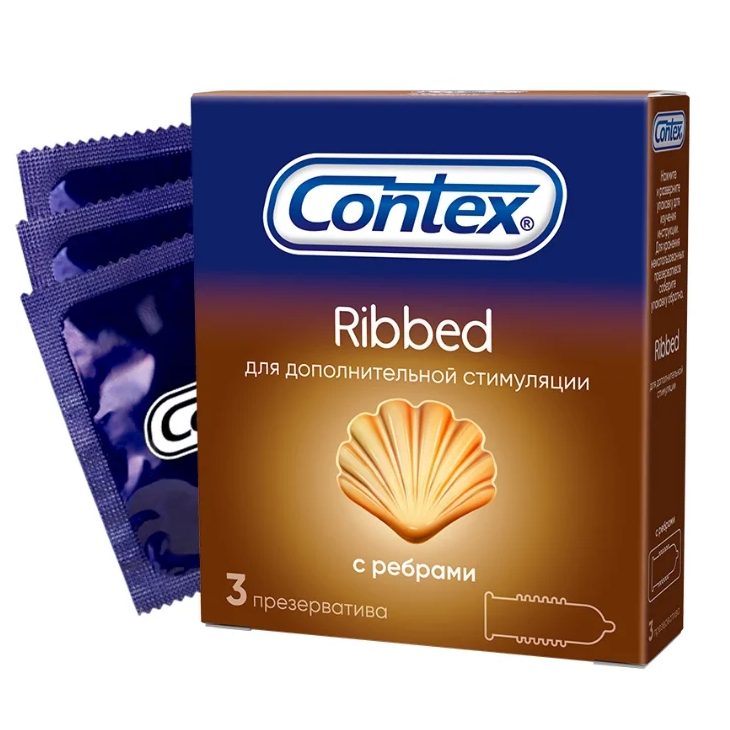 Contex Ribbed презервативы с ребрами 3 шт.