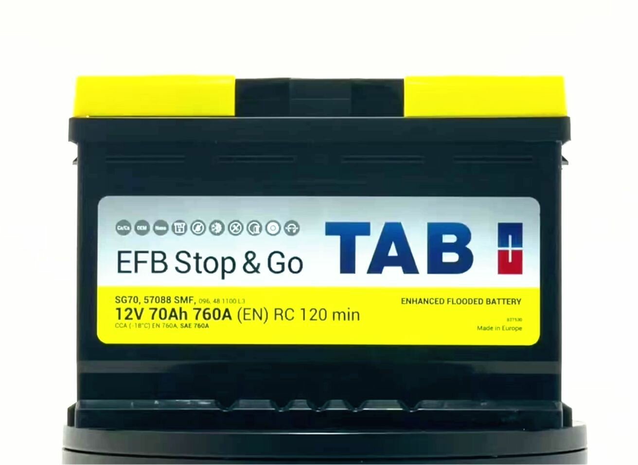 Автомобильный аккумулятор TAB EFB Stop&Go 70 Ah (0) обратная полярность