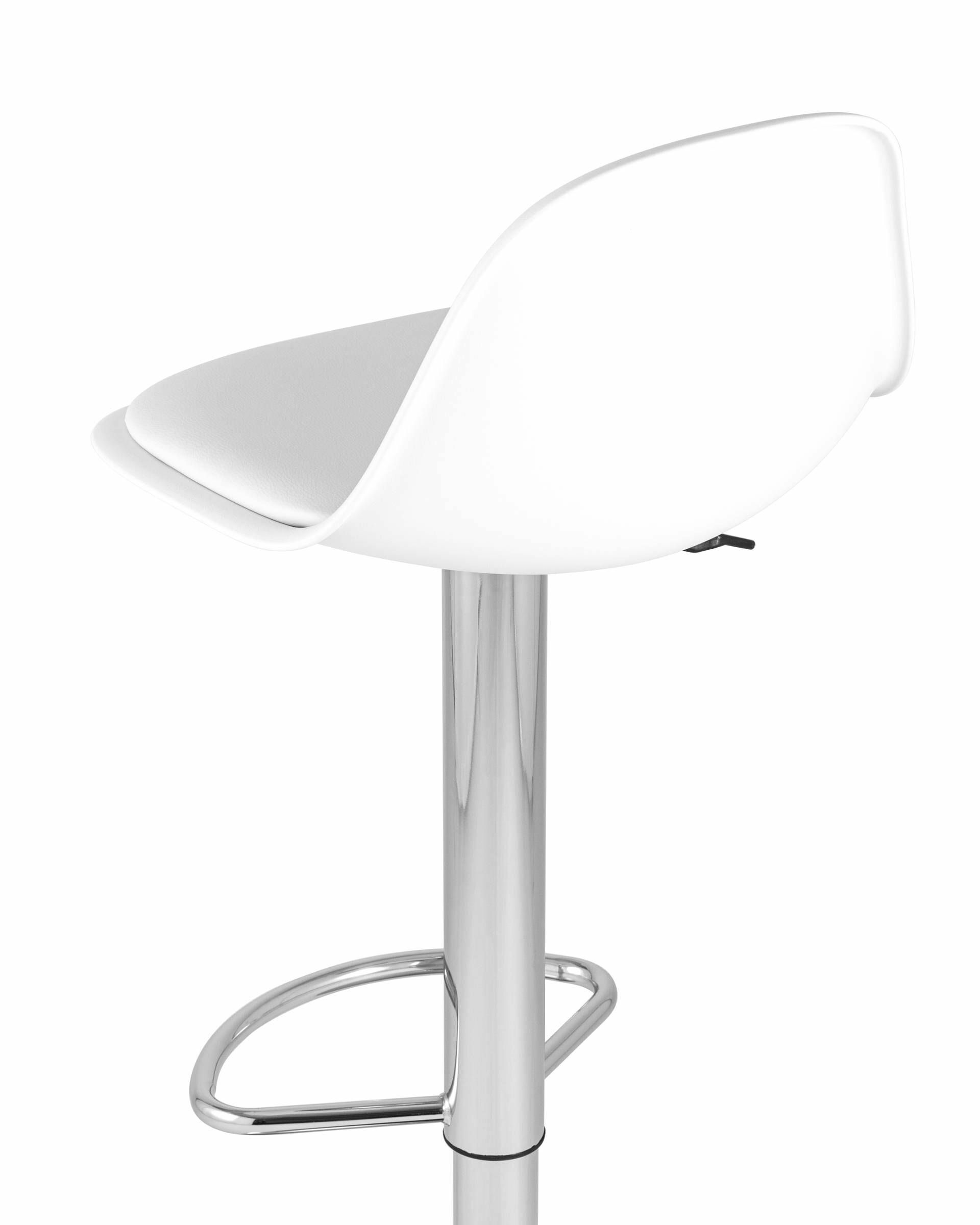Барный стул Stool Group SMITH PU WHITE, серебристый/белый Hoff - фото №6
