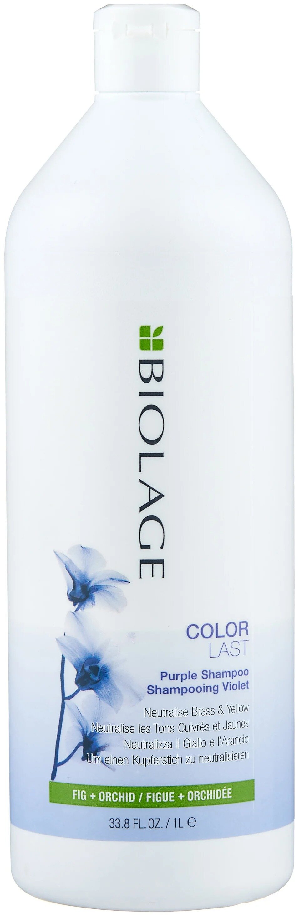 Шампунь для волос с антижелтым эффектом Matrix Biolage Colorlast Purple фиолетовый с экстрактом орхидеи 1000 мл