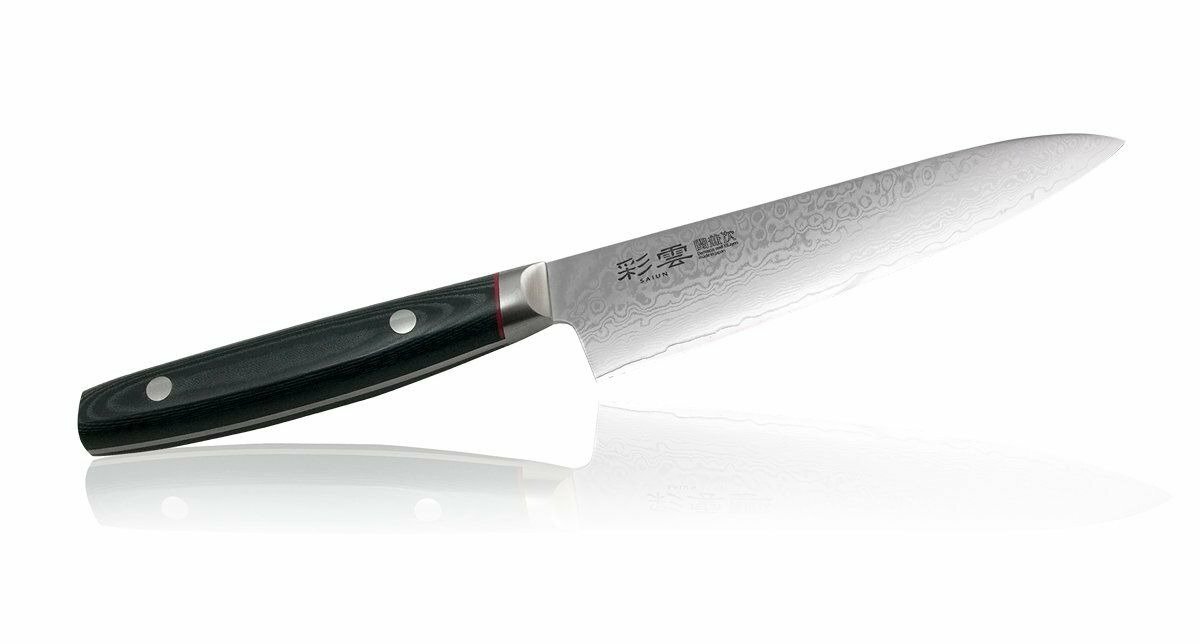 Универсальный кухонный нож Kanetsugu, рукоять микарта 9001