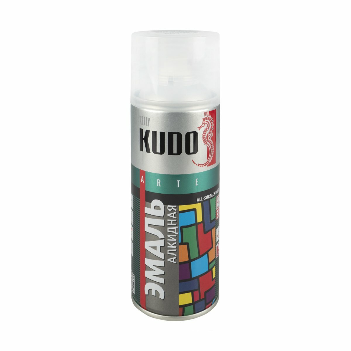 Аэрозольная алкидная краска Kudo KU-10045, 520 мл, бордовая