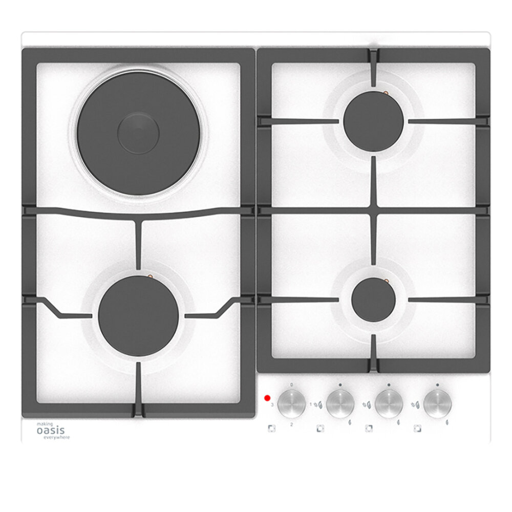Поверхность газоэлектрическая making OASIS everywhere P-MWK31 черный (3+1, чугун, г/к) - фотография № 1