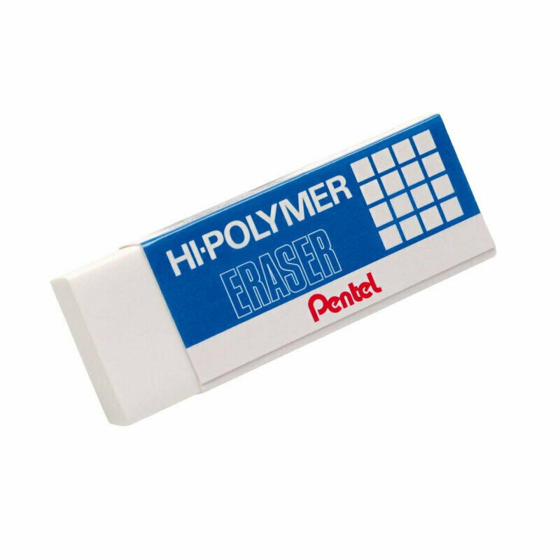 Ластик Pentel Hi-Polymer Eraser каучуковый прямоугольный 65х24.5х11.5 мм, 1734107