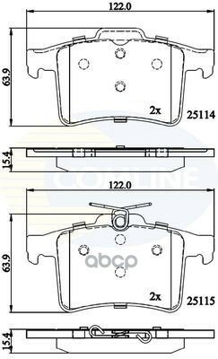 Колодки Jag Xf 09-/Xj 09-/Xk 09- Comline арт. CBP06095