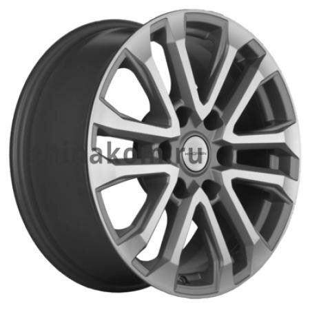 Диск 7,5*18 6*139,7 ET30 106,1 Khomen Wheels KHW1805 F-Silver-FP (Fortuner/Hilux)