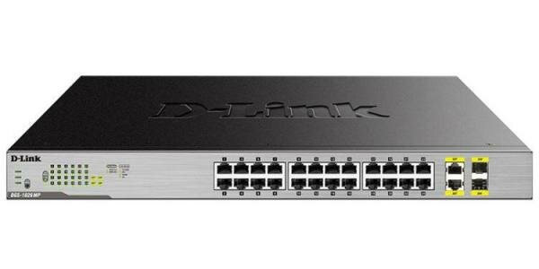 Коммутатор D-LINK DGS-1026MP/A1A неуправляемый 26 портов 10/100/1000Mbps