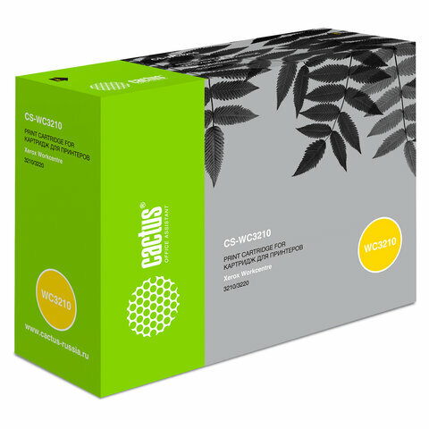 Картридж лазерный CACTUS (CS-WC3210) для XEROX WC3210/3220, комплект 2 шт., ресурс 2000 стр.