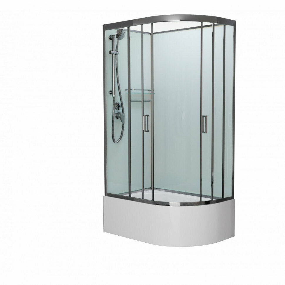 Душевая кабина Frank F412/2 L М Brilliant 120x80 без крыши матовое стекло