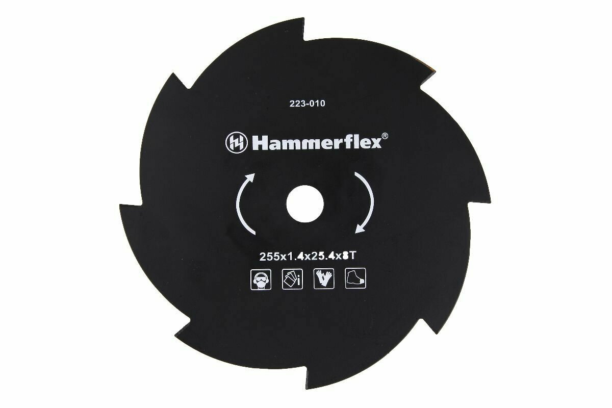 Нож для триммера Hammer Flex 223-010 закаленная сталь, круглый, 8 зубьев - фотография № 1