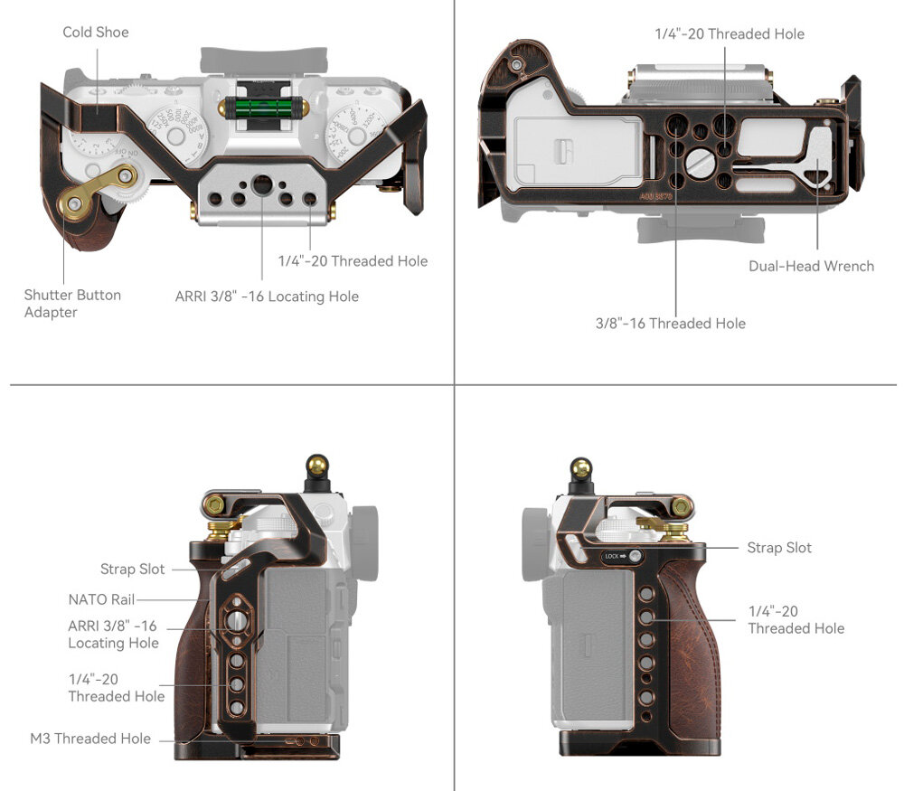 Клетка SmallRig 3870 Retro Cage для Fujifilm X-T5 - фотография № 3