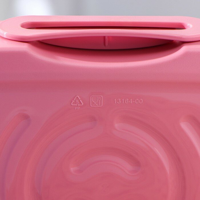 Пластишка Ланч-бокс с декором, 0,98 л, 18×13×5 см, цвет розовый - фотография № 5