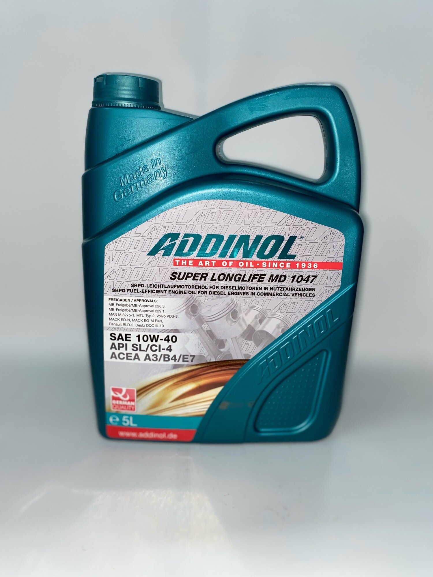 ADDINOL Addinol Super Longlife 10w40 E7/B4, Ci-4+/Cf/Sl Масло Моторное Полусинт. (5l)