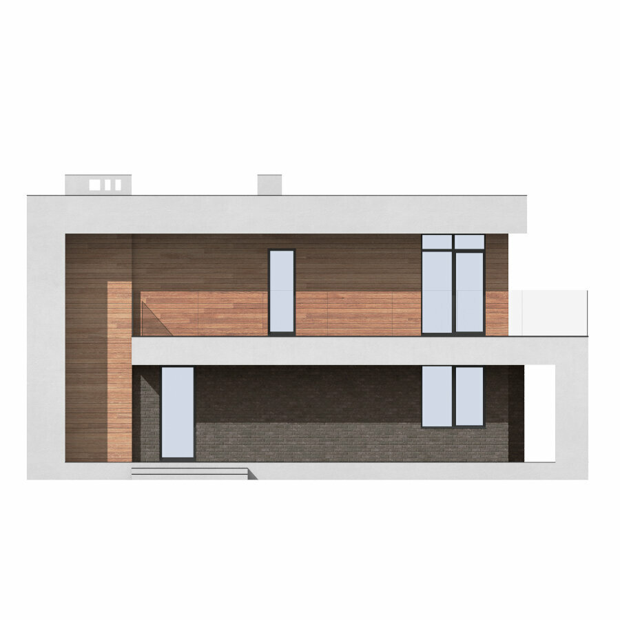 Проект газобетонного дома Catalog-Plans-63-42B (167,09кв.м, 14,06x10,5м, газобетон 400) - фотография № 4